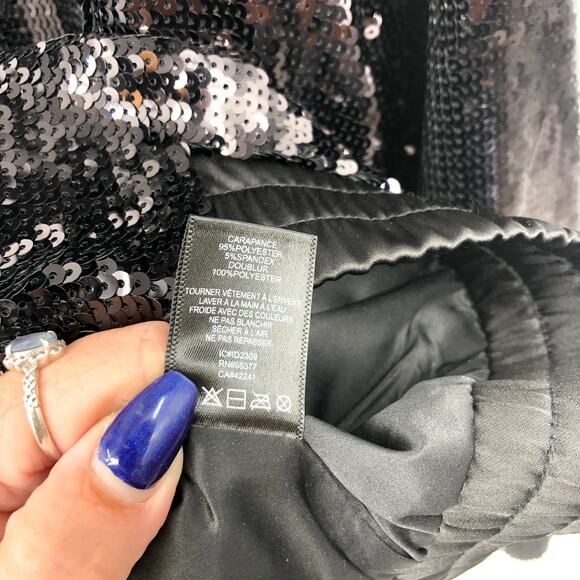 SANCTUARY Women's Sloan Sequined Bomber Jacket 1X Black Long Sleeve NWT - Picture 11 of 11